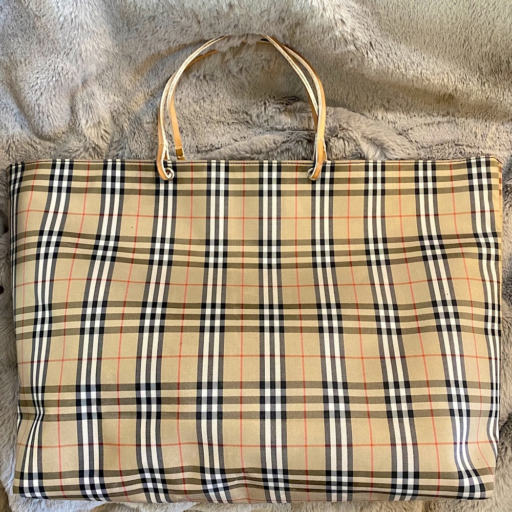 Authentic Burberry London Nova Check Tote Shoulder